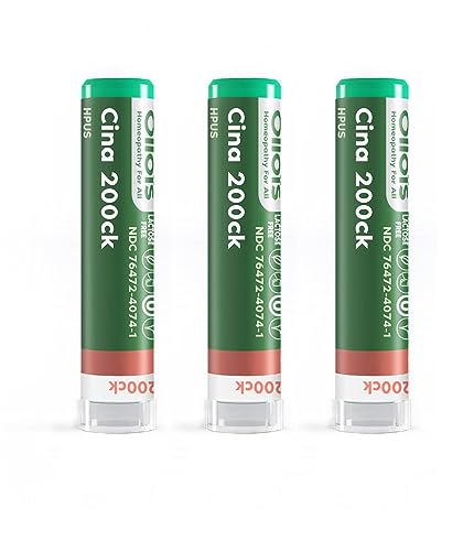OLLOIS Cina 200ck Organic, Lactose-Free, Vegan, Homeopathic Medicine, 80 Pellets (Pack of 3)