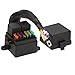 Pre-Wired Relay Fuse Box with 2 Relays Slots 80A (2pcs * 4Pin Relay 12V) and 6 ATC/ATO Blade Fuse for Automotive Car Truck Boat Marine RV