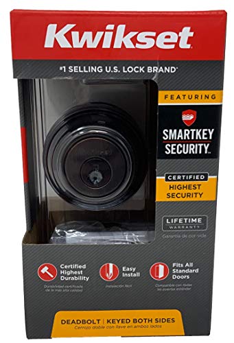 image for Kwikset 985 11P SMT CP K4 V1 Signature Bronze Double Cylinder Deadbolt