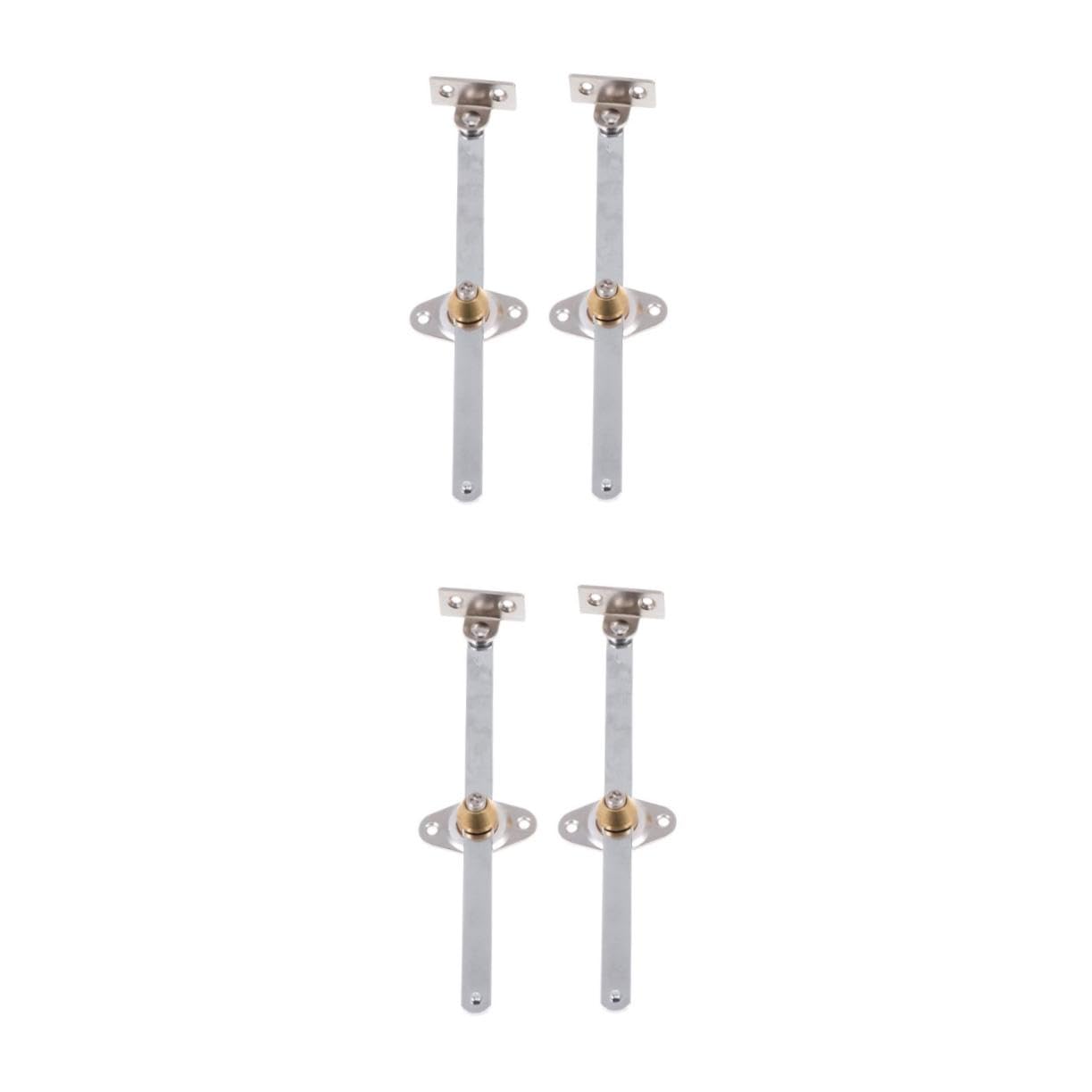HOMSFOU 4 Pcs Cabinet Side Rail Stretch Hinge Steel Support Rod 90 Degree Plane Safe Convenient