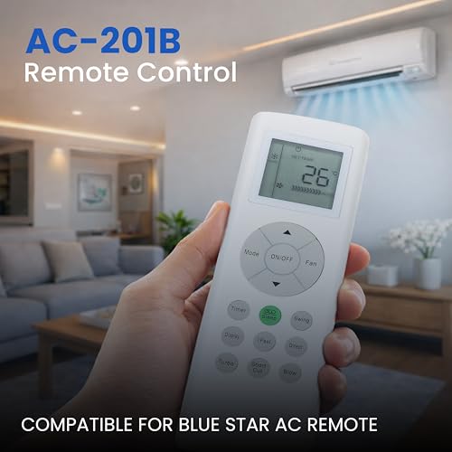 Image of Electronic Spices AC Remote | Compatible with Blue Star AC (Model AC-201B) with AAA Batteries
