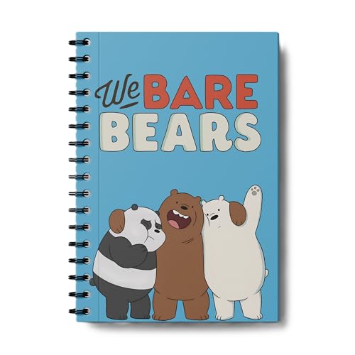 Image of We Bare Bears Wiro Journal Notebook | 80 gsm Paper With 350GSM Hard Cover | Unruled | Pages - 160 | A5 Size | Wiro Binding | Versatile for School, Home & Office