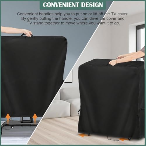 Housse pour TV d'extérieur étanche pour support mobile de jardin - 6