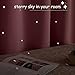 NICETOWN Baby Pink Room Darkening Star Curtains 45 inch Long for Girls Bedroom, Space Themed Kids Window Grommet Top Galaxy Constellation Curtain Drapes for Nursery, 1 PC, 34