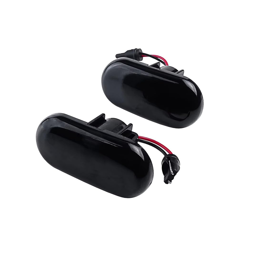 Rufutle Side Marker Lights for Opel Vivaro Movano, for Dacia Duster Logan, for Nissan Kubistar Primastar X83, 2pcs Black Lens Side Marker Indicator Repeater Light