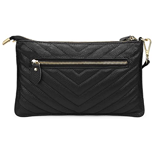 Image of Uromee Wristlet Wallet Clutch Purses for Women Genuine Leather Crossbody Bag Handbag with Detachable Shoulder Chain