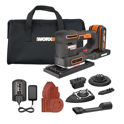 WORX 18V(20V MAX) Akku Multischleifer 5-in-1 Schleifmaschine Schlichtschleifer Schwingschleifer Detailschleifer WX820