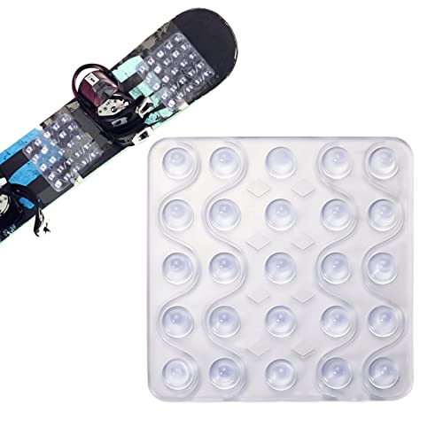 BOXOB Stomp Pad Snowboard, Trasparente Placche Antiscivolo Snowboard Spike Pad Stomp Snowboard Grip Pad per Snowboard