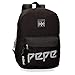 Produktbild Pepe Jeans London Jungen Ren Backpack Geldbörse, Schwarz (Black), 13x30x37 cm
