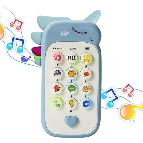 Image of FunBlast Cartoon Musical Mobile Phone for Kids, Mobile with Light & Sound Toys for Babies | Educational Toys for Kids 3+ Years /Boys /Girls-1 Unit (Blue2)