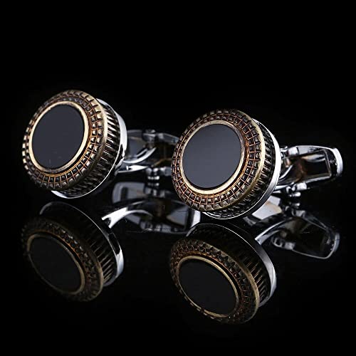 Image of S&W Wedding Cufflinks for Men Cuffs with Gift Box Business for Tuxedo Shirt