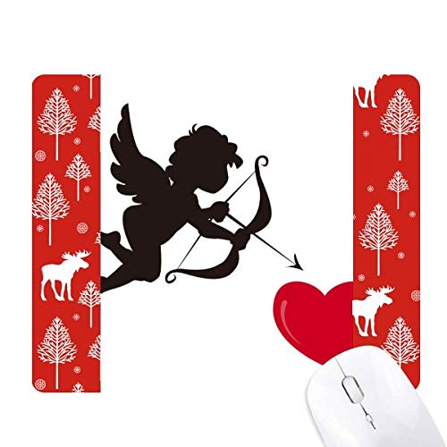 Souris ange cœur rouge modèle Noël, cadeau poétique original