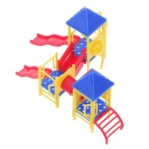 Didiseaon Modelo Miniatura de Parque Infantil con Tobogán para Decoración DIY de Escena de Arena Juguete Seguro para Adorno Creativo para Casa y Fotografías Color Aleatorio Color Aleatorio