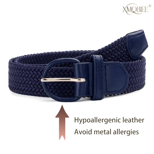 Women Braided Woven Elastic Stretch Casual Belts2