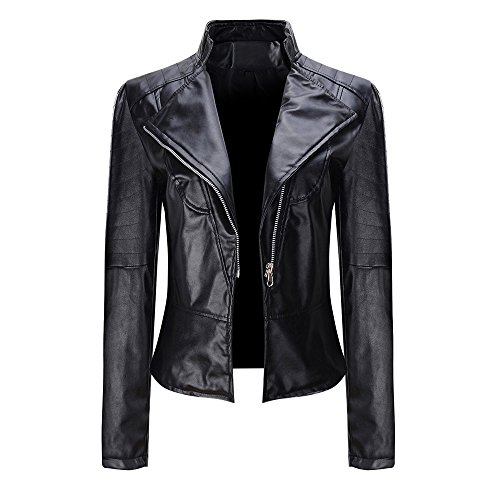 Preisvergleich Produktbild Theshy Damen Winterjacke Wintermantel Lange Daunenjacke Jacke Outwear Frauen Winter Warm Daunenmantel Frauen Kurzmantel Lederjacke Reißverschluss Oberbekleidung Outwear