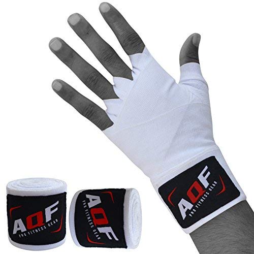AQF Bande Boxe Mains De 4 Mètres De Bandage Élastique pour Les Sports De Combat, Boxe, MMA Et Cross Fitness Bande De Boxe