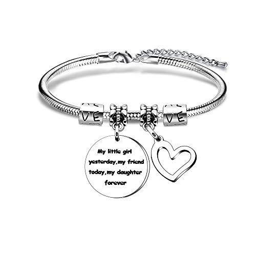 Regalo per figlia, braccialetto regolabile a