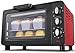 DERUKK-TY Mini piekarnik, 15 l, automat do pieczenia, regulacja temperatury 100-230°C, 60 minut, timer 1200 W z blachą do pieczenia (czerwony)