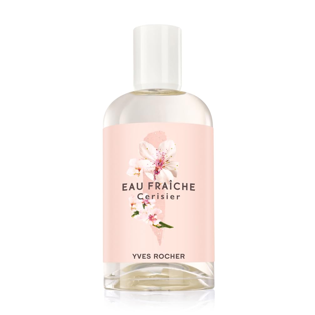 Yves Rocher Agua Fresca Cerezo EAU FRAICHE - Fragancia Ligera y Refrescante - Notas Frutales y Dulces - Regalos elegantes para Mujeres - Fabricado en Francia - 100 ml - Idea de Regalo Día de la madre