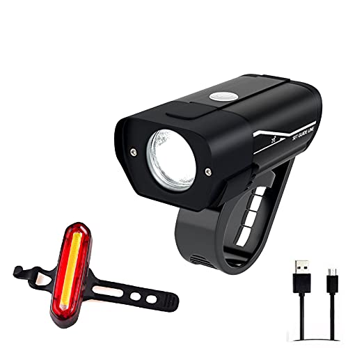 FASTPED®New Waterproof USB Charging Smart Bicycle Headlight and Taillight Combo Set Rechargeable Bicycle Front Light Waterproof Cycling Light-Black umens Rechargeable USB Rear Light Bicycle (B09GLX4XQ5) Amazon Price History, Amazon Price Tracker