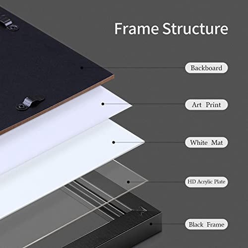 Black And White Wall Art Painting For Living Room Decor Tree At Sunrise Giclee Prints Landscape Canvas Print Posters 3 Piece Black Frames Nature Photos Off White Matte Artwork Pictures Printed On Canvas #TOP6