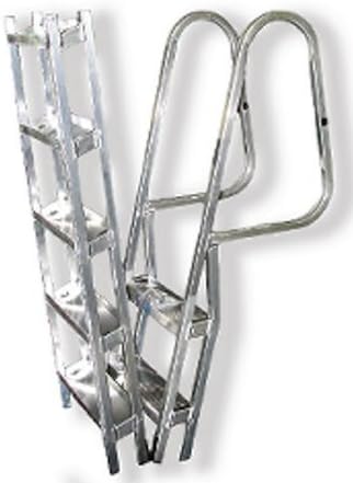 These Aluminum Hinged Dock Ladders are Designed for Easy Attachment to Docks, Sea Walls and Piers. Buy Now! These 7 Step Folding Ladders Can Also Be Used on Floating Docks, Decks or a Swim Platform.
