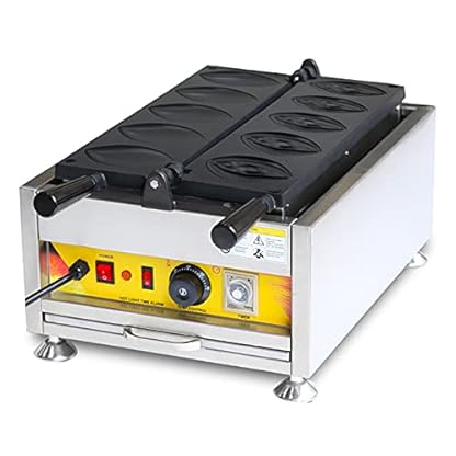 ZOLPINL 5-teiliges kommerzielles Waffeleisen, elektrisches Japanisches Waffeleisen für Restaurant-Snackbar-Gehwegverkäufer, 3200 W