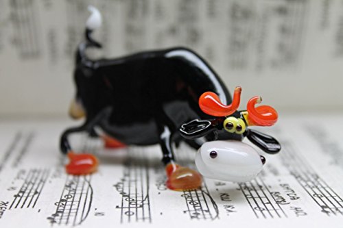 Brown Cow Glass - Figurine Glass Cow - Glass Animal Sculpture - Glass Figurine - Glass Figure - Glass Animals Figurines- Glass Art