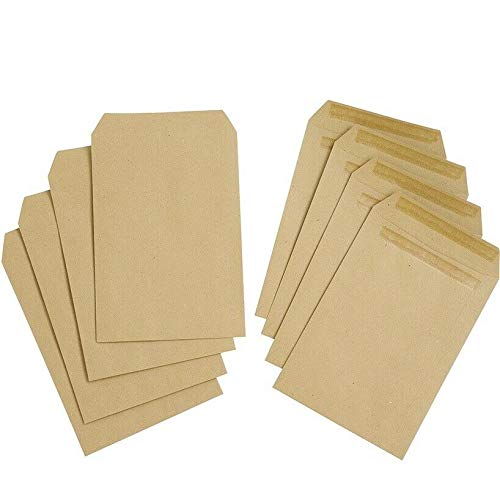 A4/C4 229mm x 324mm Brown Manilla Plain Self Seal Envelopes Postage Postal Mailing 90GSM (No Window) - (250 Envelopes)