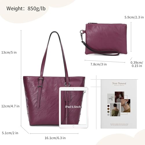 Image of KL928 Handbag for Women Tote Bag PU Leather Large Shoulder Bag Top Handle Satchel Purses 2Pcs Set