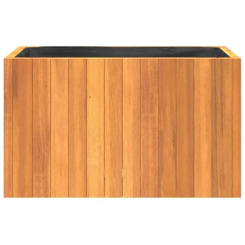 Pot de fleurs en bois d'acacia pour embellir votre balcon