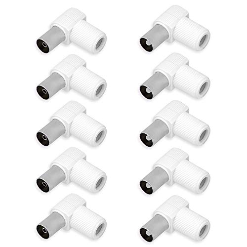 TV 5X Winkelstecker 5X Winkelbuchse Set Antennenstecker Kupplung Adapter Stecker Buchse Koaxialkabel