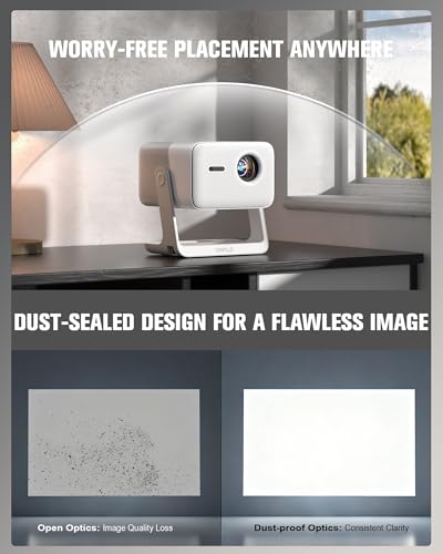 Image of 【3000 ANSI Official Licensed Google TV】Smart 4K Projector with WiFi and Bluetooth, VOPLLS Outdoor Projectors with Dolby /Auto Focus, Portable Movie Phone Wireless Gaming Wifi Proyector for Bedroom /Home