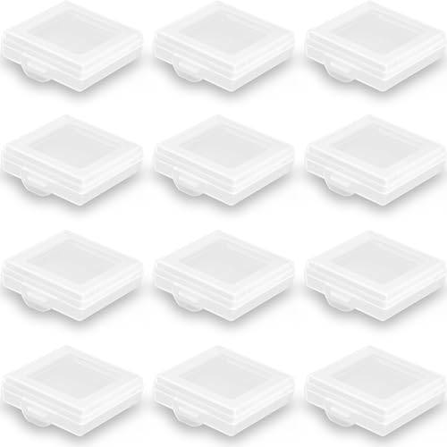 Image of 12Pcs Rectangular Bead Organizers with Lid, Modern Style, Small-Item Storage Boxes, 1.93 x 1.89 x 0.59 Inch