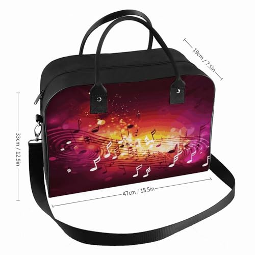 Maletín liviano para laptop unisex con diseño Music Notes miniatura 2