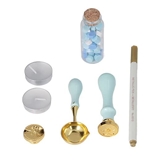 Set Vintage de Sellos para Cera con Mango Desmontable miniatura 7