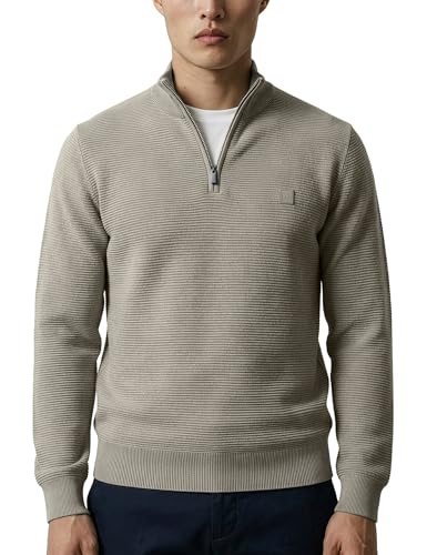 Image of DAMENSCH ReNEWd Soft Ribbed Texture, Strong Durable Fabric, Dyes Ottoman Half-Zip Sweatshirts