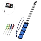 NONSTOP Telescopic Handheld Flagpoles Portable Guide Flag Pole for Tour Guides Tour Groups Flags Banners Teachers, Various Size 1M~3M Stainless Steel Retractable Stick (4.5 feet, Blue)
