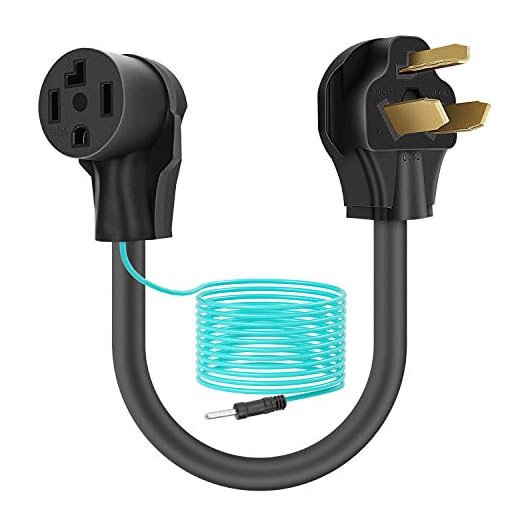 Dryer Adapter, Dryer Plug Cord 14-30R Female to 10-30P Male, 3 Prong to 4 Prong Dryer Plug Converter with Ground Wire