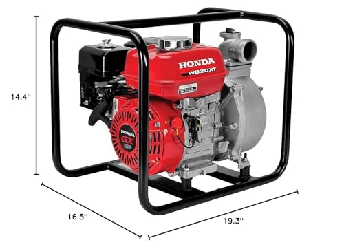 Honda - General Purpose 2-Inch Centrifugal Water Pump with GX12 118cc Series Commercial Grade Engine and 164 GPM Capacity - WB20XT4A
