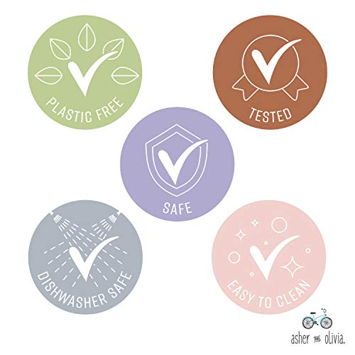 Bamboo Plates For Kids And Toddlers – 12 Pack Bamboo Toddler Plates & Stainless Steel Silverware Set – 8 Inch Bamboo Kids Plates – Eco-Friendly Kids Bamboo Plates – Dishwasher Safe #TOP3