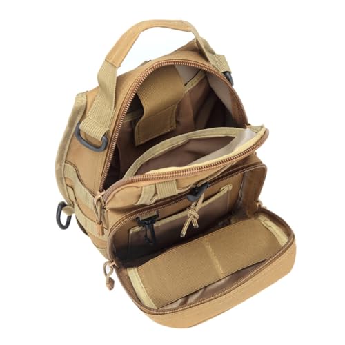 HEMOTON Bolsa de Pecho para Hombre Resistente Nylon con Ventilación Acolchada Bolsa Almacenamiento Exterior para Senderismo Camping Ciclismo Viaje