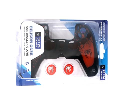 Image of New World Special Edition Silicon Cover for PS5 Controller Silicon case Cover Skin Sleeve Protector for PS5 Controller Accessory Spider Black /Red Theme