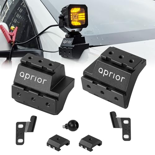 Image of Upgraded Quick Release Dual A-Pillar Light Mounts for Tesla Model Y 2019-2026 Non-Destructive Installation, Modular Brackets for Offroad LED Pod Lights & Ditch Lights(No Drilling)