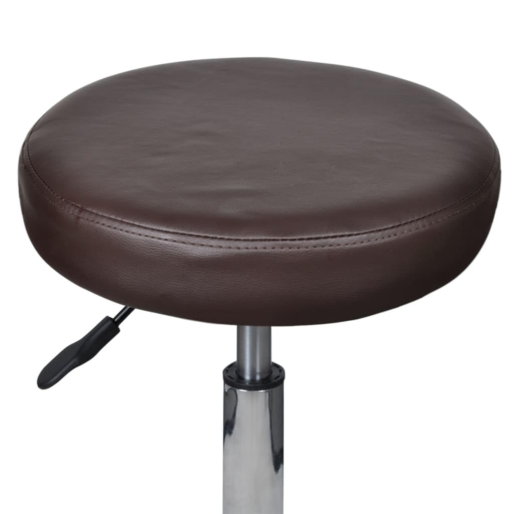 Taburete de oficina con muelle de gas y taburete regulable en altura en estilo moderno para mayor comodidad en color marrón