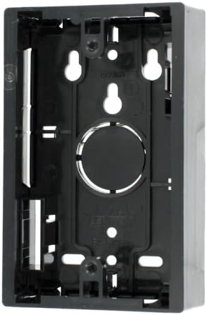 Leviton 42777-1EB Surface Mount Backbox, Single Gang, Black, Box Depth Is 1.45 I