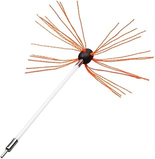 煙突クリーニングブラシ 暖炉煙道スイープホイップクリーナーツール 30フィート ロータリーシステム フレキシブルドキット ドリル駆動 (1メートル)