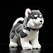 Scoorbee Adorable poupée en peluche pour chien Malamute de l'Alaska, gris