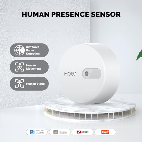 Moes ZSS-LP-HP02-MS Human Presence Sensor, 24G Mmwave Rader Motion Detector Bulit In Light Sensor, Require Moes Zigbee Hub thumb #1