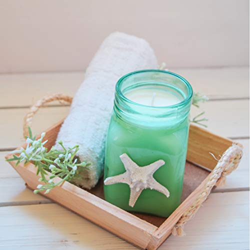 BB Candles Mermaid Shore Artisan Hand Poured Candle, Natural Soy Wax, Fragrant Coastal Candle with Strong Scents, 8oz, 50+ Hours Burn Time (Turquoise Bay Coconut Amber Scent, Green Jar) - Image 5